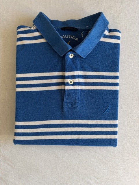 Nautica Polo - Size L Blue/White