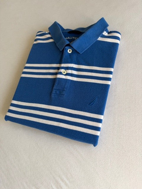 Nautica Polo - Size L Blue/White