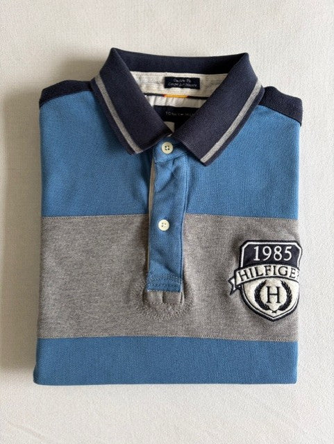 Tommy Hilfiger Polo - Size S Blue/Grey